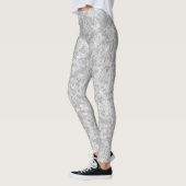 Grey Marble Patterned Leggings  (Gauche)