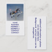 Grey Mare Carousel Horse Zakelijke Kaarten Visitekaartje (Voorkant / Achterkant)