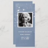 Grey Memorial Foto Gebed Kaart Begrafenis Bladwijz (Voorkant / Achterkant)