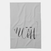 Grey Meow Cat Theedoek (Verticaal)