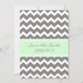Grey MInt Wedding Enregistrer la carte de date (Dos)
