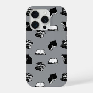 Grey Modern Boish Bibliophile Motif de livre