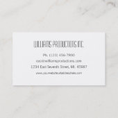 Grey Modern CEO Company Visitekaartjes (Achterkant)