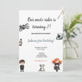 GREY MOTO RIDERS BIRTHDAY PARTY INVITATION (Debout devant)