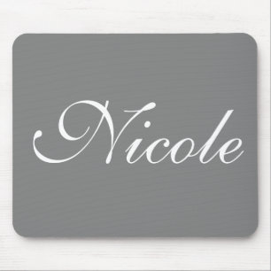 Grey Mousepad, Gepersonaliseerd Naam Muismat