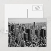 Grey New York City Night Post Kaart (Voorkant / Achterkant)