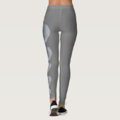 Grey New York State Flower (Le Rose) Leggings (Dos)