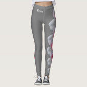 Grey New York State Flower (Le Rose) Leggings (Devant)