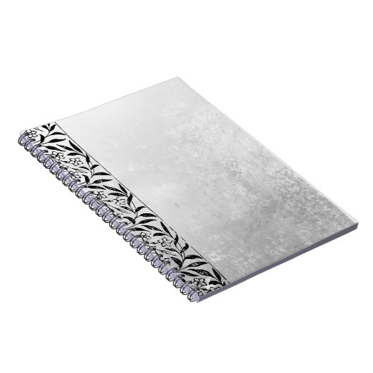 Grey Notebook with Black Accent– Elegant Journal Notitieboek (Rechterzijde)