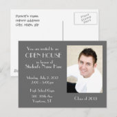 Grey Open huis briefkaart (Voorkant / Achterkant)