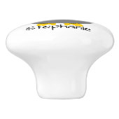 Grey Owl Design Personalised Keramische Knop (Zijkant)