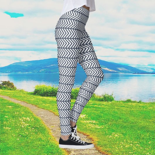 Grey Patterned Leggings