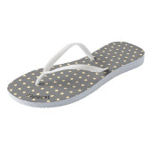 Grey & Peach Polka Dot - Tongs (Incliné)