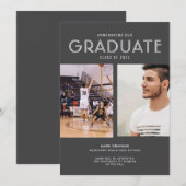 Grey Photo High School Afstuderen aangekondigd (Voorkant / Achterkant)