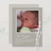 Grey & Pink Blossom Aankondiging 2 (Voorkant / Achterkant)