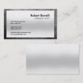Grey Plain Moderne Consultant Carte de visite (Devant / Derrière)
