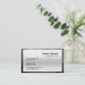 Grey Plain Moderne Consultant Carte de visite (Debout devant)