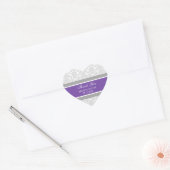 Grey Plum Damask Dank u bruiloft gunst Labels (Envelop)