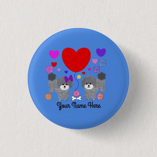 Grey Podle Valentijn #3 Button (Voorkant)