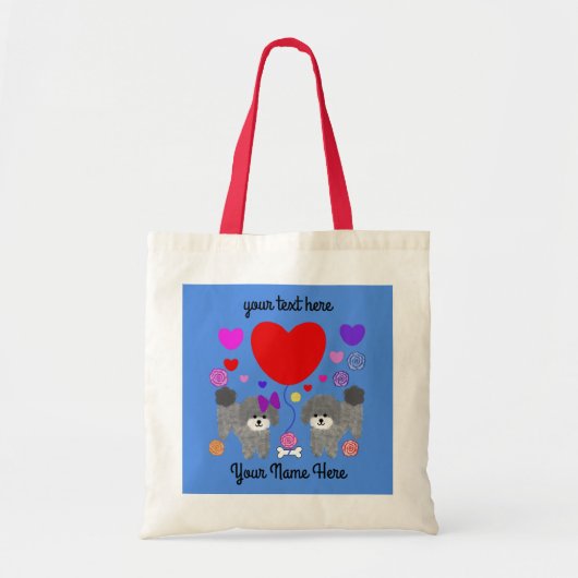 Grey Podle Valentijn #3 Canvas tas (Voorkant)
