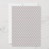 Grey Polka Dot Baby shower Grijs Modern Kaart (Achterkant)