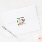 Grey Poodle Kerstmis #3-3 Stickers (Envelop)