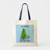 Grey Poodle Kerstmis #5 Canvas tas (Voorkant)