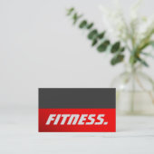 Grey Red Striped Personal Trainer Visitekaartje (Staand voorkant)