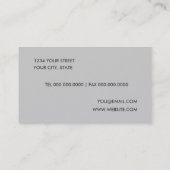 Grey Renaissance Damask Visitekaartje (Achterkant)