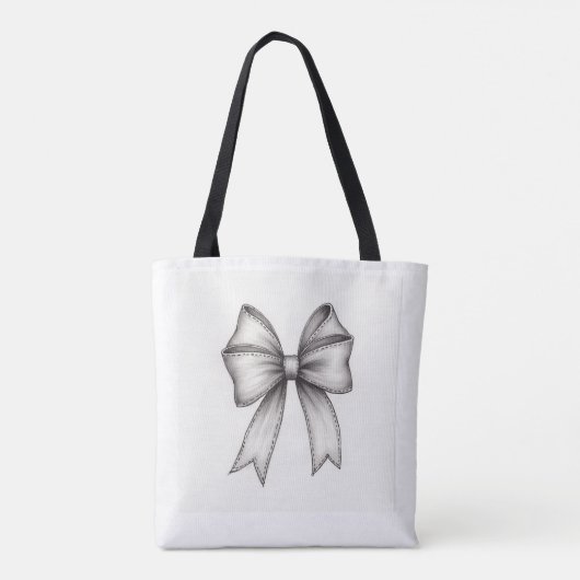Grey Ribbon Canvas tas (Achterkant)