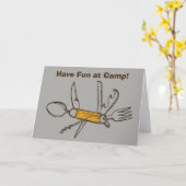 Grey S'Amusent À Camp Pocket Knife Carte De Voeux (Fleur jaune)