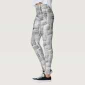 Grey Scratch Patterned Leggings  (Gauche)