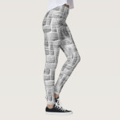 Grey Scratch Patterned Leggings  (Droite)