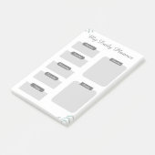 Grey Shades Minimal Daily Planner Sheet Post-it® Notes (Schuin)