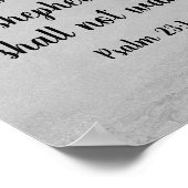 Grey Shades Psalm 23:1 Bible Quote Poster (Coin)