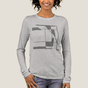 Grey Shapes Lines MCM-geïnspireerde geometrische A Tri-Blend Shirt
