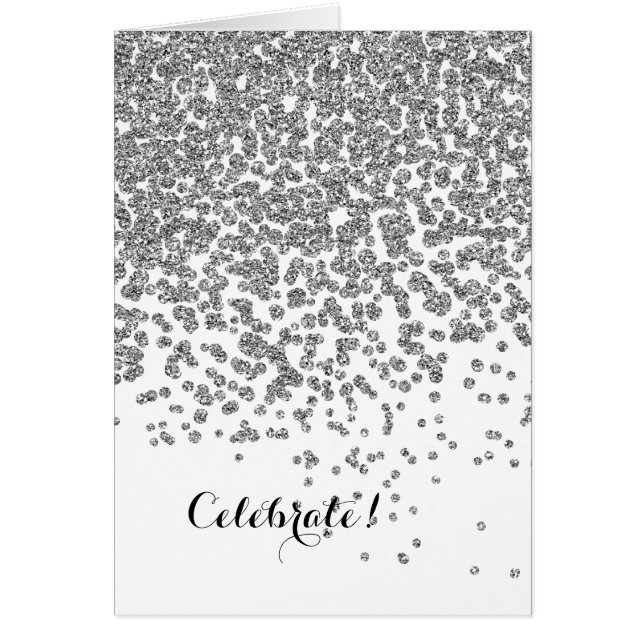 Grey Silver Faux Glitter (Voorkant)