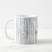 Grey Silver Snowflake Trees Christmas Koffiemok (Links)