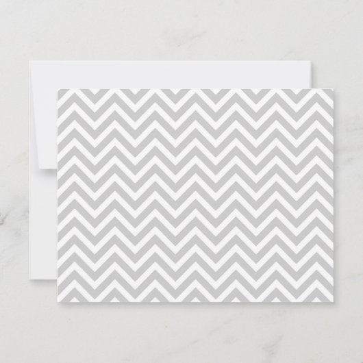 Grey Simple Chevron Merci Cartes de notes (Dos)