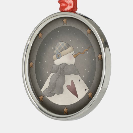 Grey Skies Sneeuwman Keepsake Ornament (Links)