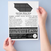Grey Skip, Skip/Dumpster Company Adverteren Flyer (Hand)