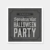 Grey Skull Spooktacular Halloween Party Servetten (Voorkant)