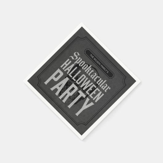 Grey Skull Spooktacular Halloween Party Servetten (Hoek)