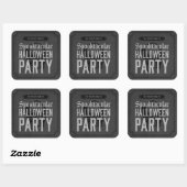 Grey Skull Spooktacular Halloween Party Vierkante Sticker (Vel)
