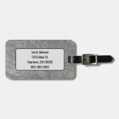 Grey Slate Rock Texture Bagagelabel (Voorkant horizontaal)