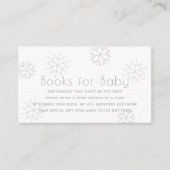 Grey Snowflakes Baby shower Books for Baby Informatiekaartje (Voorkant)