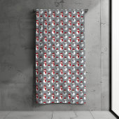 Grey Snowman Burgundy Kerstmis Bad Handdoek