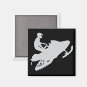 Grey-Snowmobile Magneet (Voorkant / Achterkant)