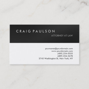 Grey Stripe White Attorney of Law Visitekaartje