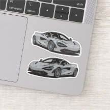 Grey Supercar Sticker